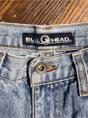 VTG Y2K Bullhead Luger Carpenter Jeans 29x32 Made USA Baggy Skater Light Denim